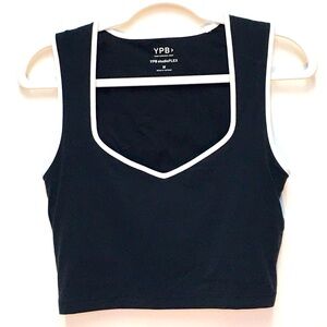 YPB StudioFLEX Sports Bra Crop Top Medium Black Gym Workout Yoga Pilates Sporty